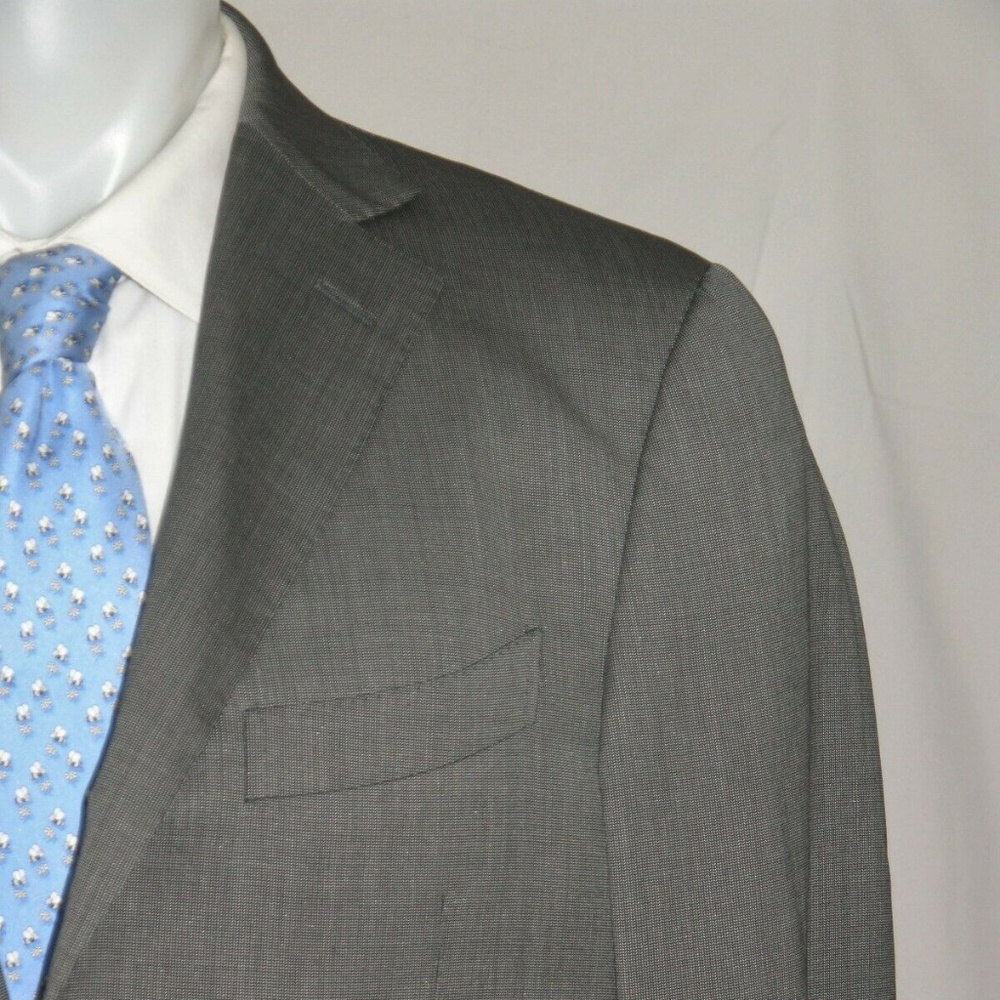 Ermenegildo Zegna 15milmil15 Silk Su Misura Gray Elleptic Vector Suit Jacket 40R